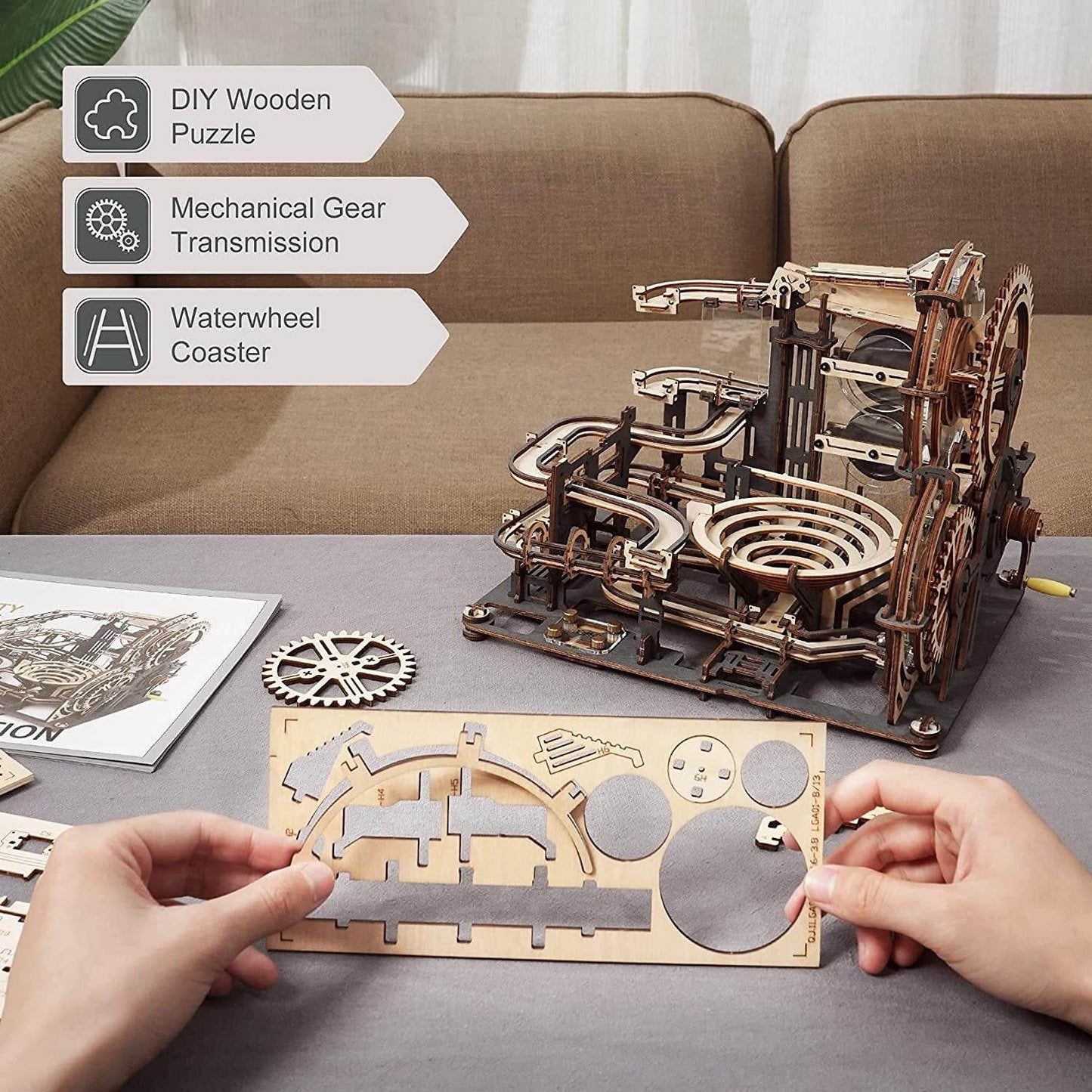 Robotime Marble Night City 3D Wooden Puzzle Games Assembly - Classy Collective