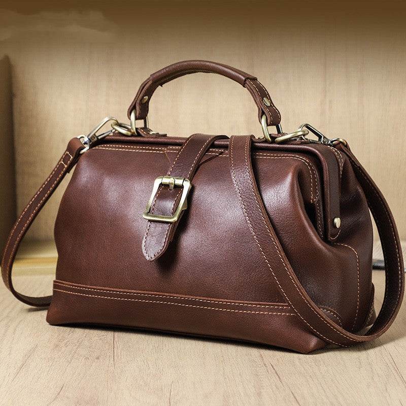 Top Layer Cowhide Dual-use Women's Shoulder Messenger Bag Large Capacity - Classy Collective