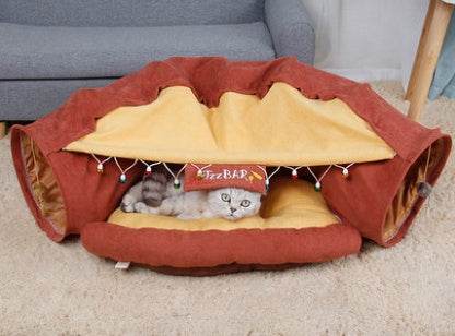 Pet Cats Tunnel Interactive Play Toy Mobile Collapsible - Classy Collective