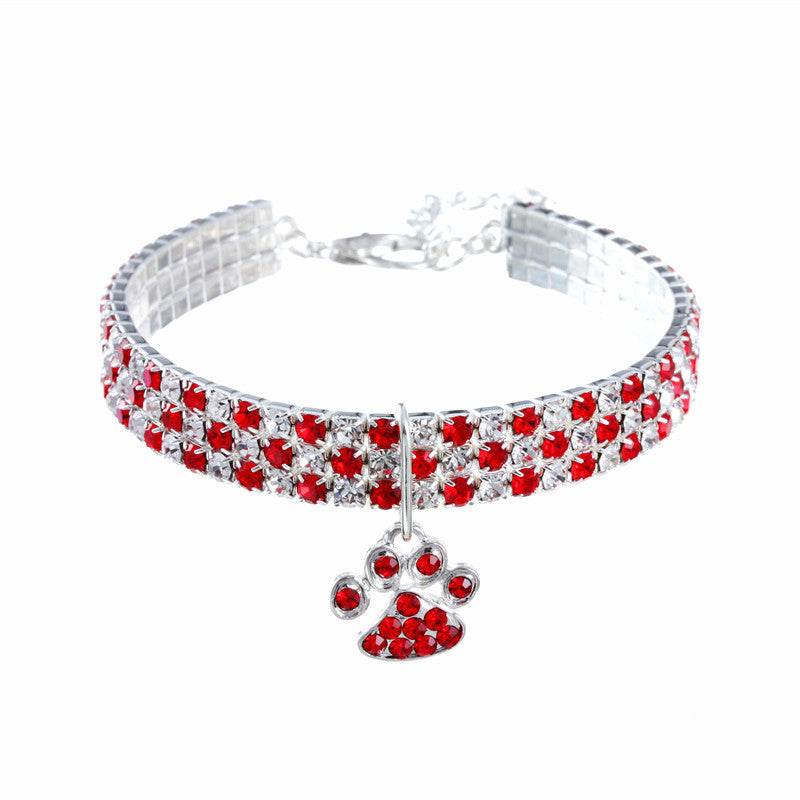 Pet Collar With Diamonds, Mixed-color Cat And Dog- Necklace Jewelry - Classy Collective