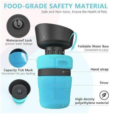 Travel Water Bottle Dog Dispenser - Classy Collective
