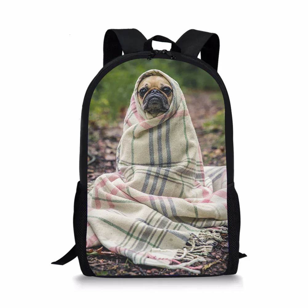 Pug children's backpack Pug primary school backpack - Classy Collective