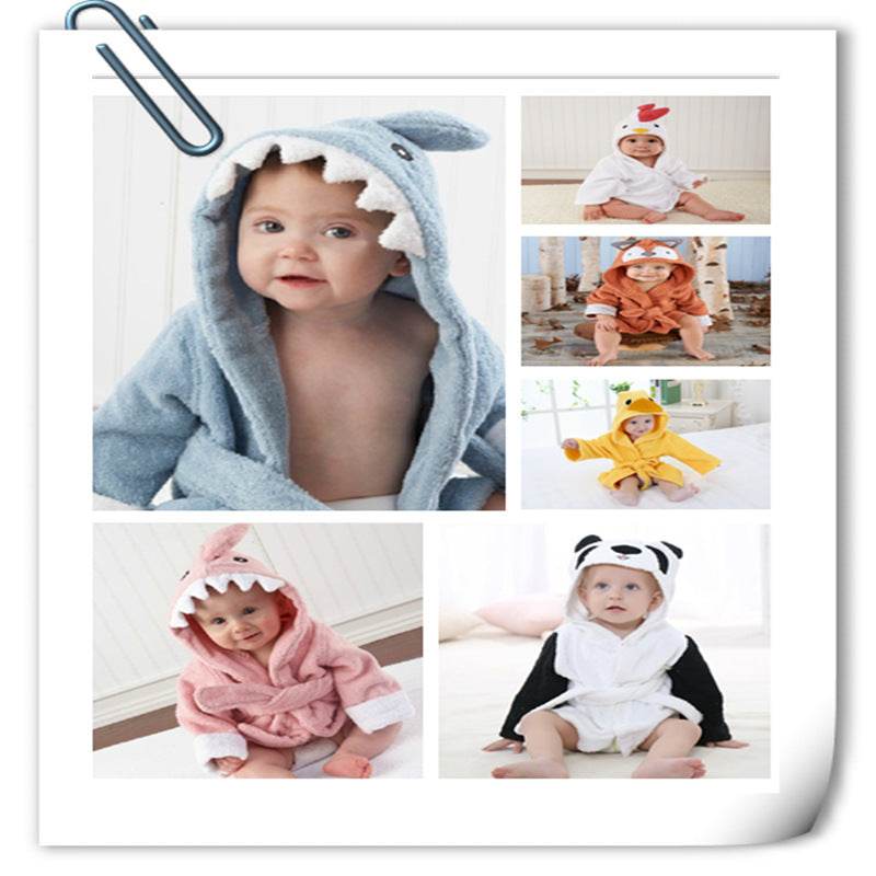 Children's Hooded Absorbent Animal-shaped Bathrobe - Classy Collective