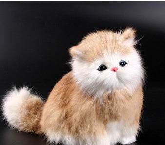 Simulation Animal Model Cat Plush Children's Toy Doll - Classy Collective