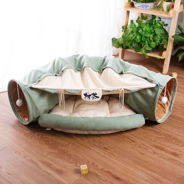 Pet Cats Tunnel Interactive Play Toy Mobile Collapsible - Classy Collective