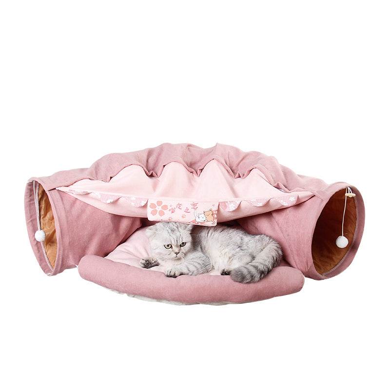 Pet Cats Tunnel Interactive Play Toy Mobile Collapsible - Classy Collective