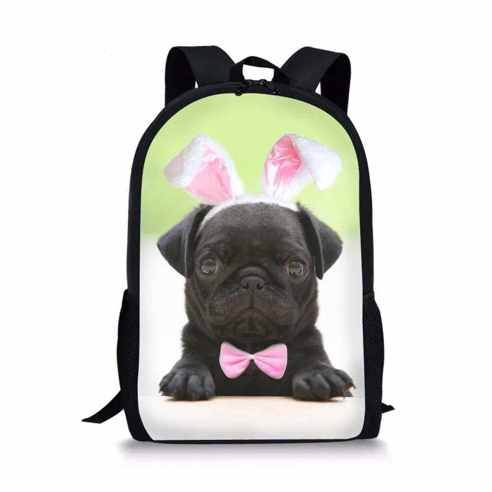Pug children's backpack Pug primary school backpack - Classy Collective