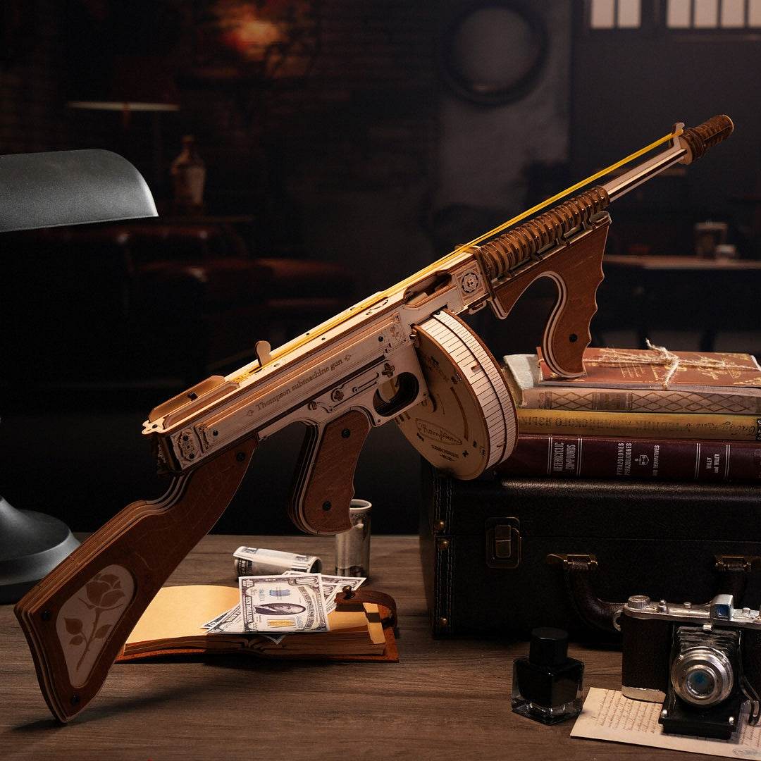 Thompson Submachine Gun Toy Gift For Boys Wooden Puzzle - Classy Collective