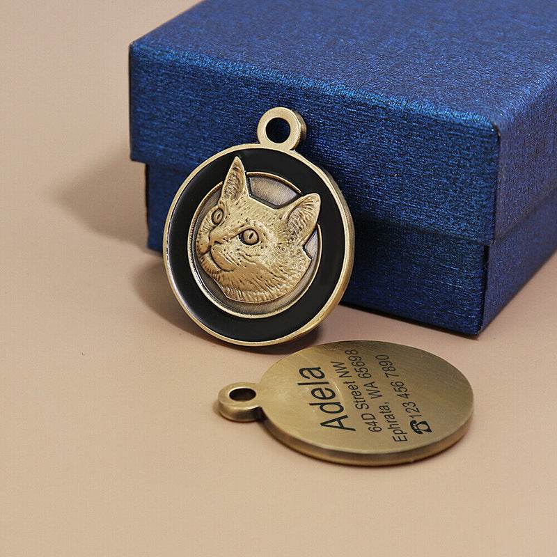 Anti-lost Card Dog Identity Tag- Metal Lettering - Classy Collective
