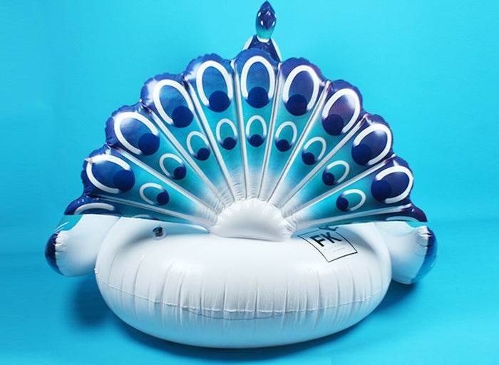 Giant Peacocks Pool Float Inflatable Mattress For Beach Swimming - Classy Collective
