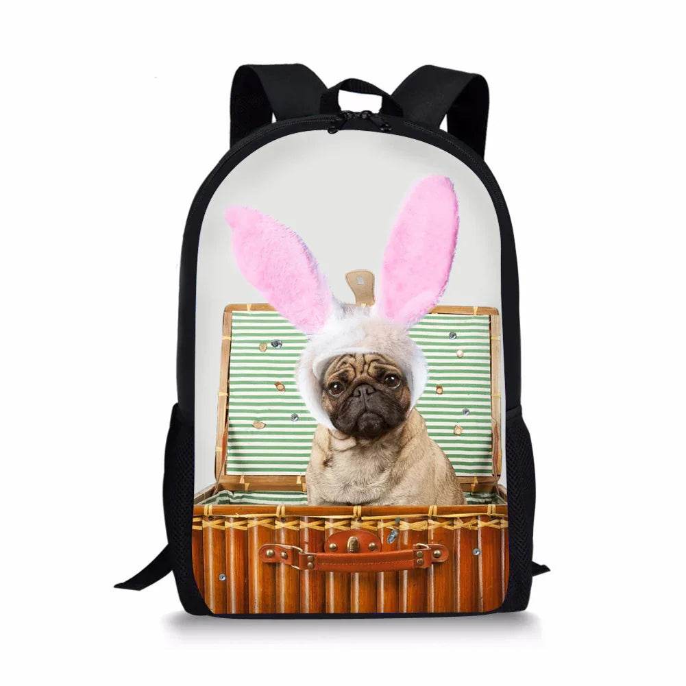 Pug children's backpack Pug primary school backpack - Classy Collective