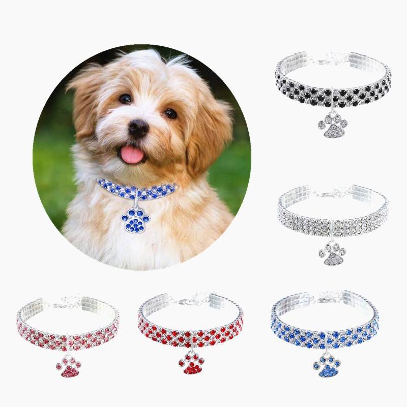 Pet Collar With Diamonds, Mixed-color Cat And Dog- Necklace Jewelry - Classy Collective