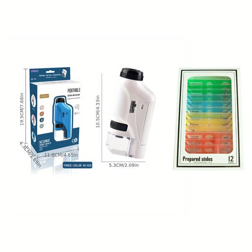 Portable Pocket Microscope For Kids With LED Light 60X-120X, Halloween, Christmas And Thanksgiving Day Gift - Classy Collective