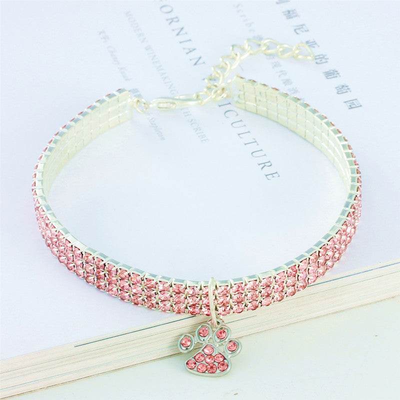 Pet Collar With Diamonds, Mixed-color Cat And Dog- Necklace Jewelry - Classy Collective
