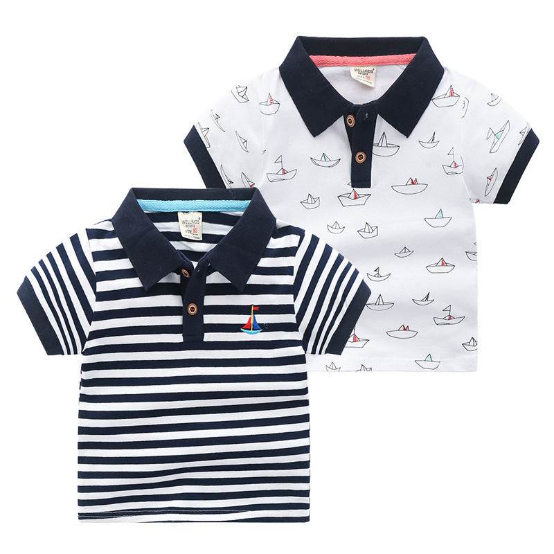 Children's Short-sleeved Polo Shirt Lapel T-shirt - Classy Collective