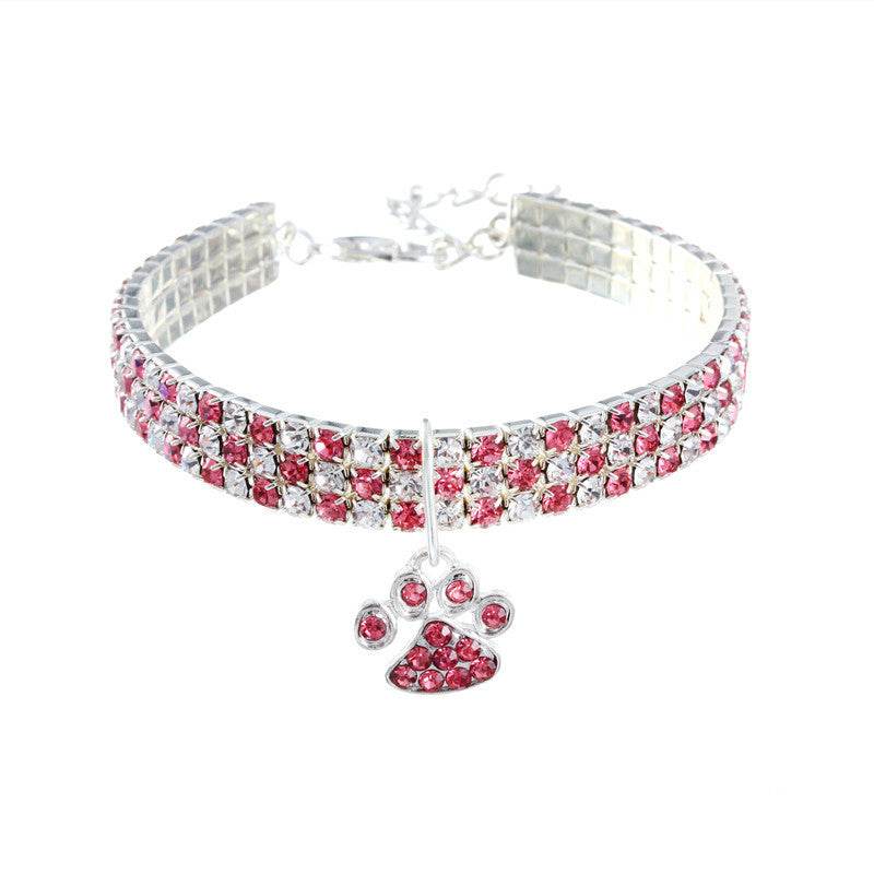 Pet Collar With Diamonds, Mixed-color Cat And Dog- Necklace Jewelry - Classy Collective