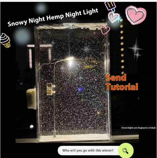 Magic Snowy Landscape Night Lights -DIY - Classy Collective