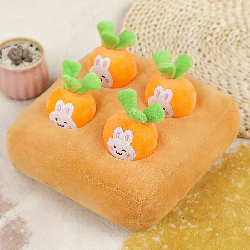 Carrot Pulling Doll Simulation Vegetable Field Plush for Pets - Classy Collective