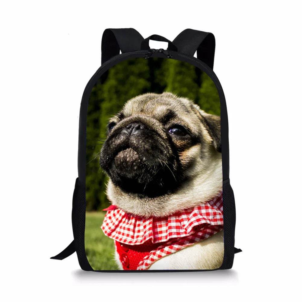Pug children's backpack Pug primary school backpack - Classy Collective