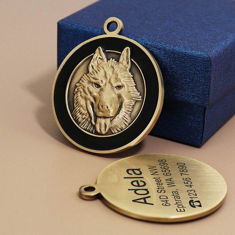 Anti-lost Card Dog Identity Tag- Metal Lettering - Classy Collective