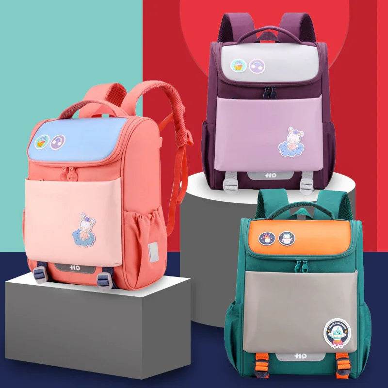 Primary School Students Shoulder Pad Children's Backpack Light Solid Color Primary School Bag - Classy Collective