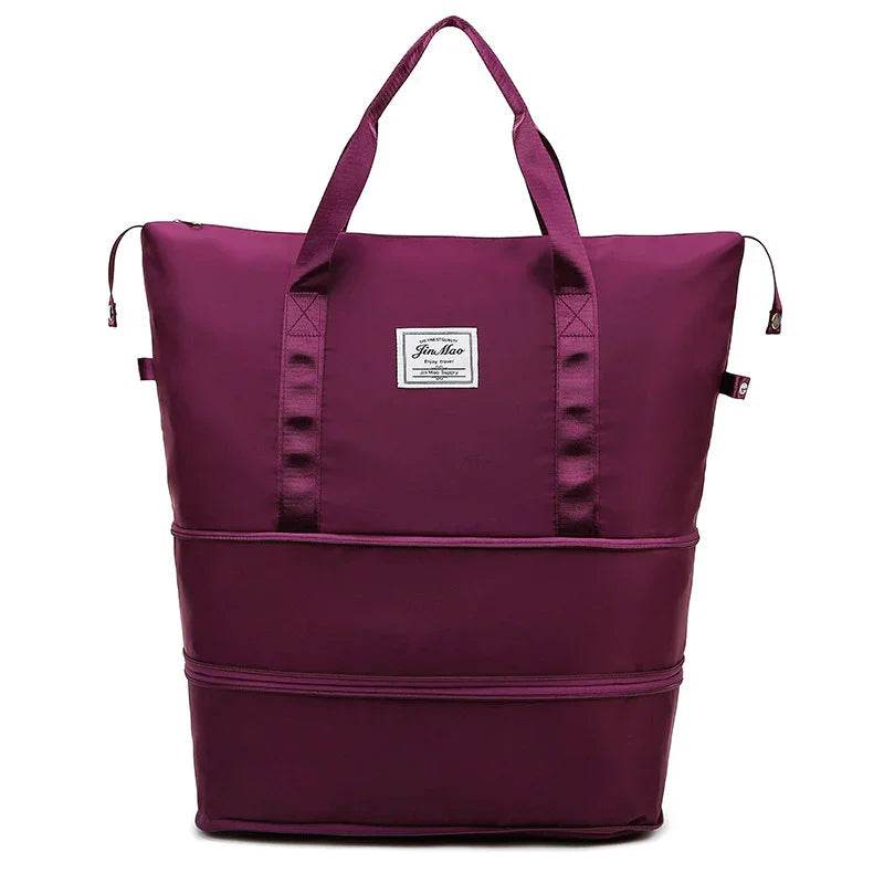 Travel Bag Large Capacity Double Expansion Portable Sports Gym Bag Student Luggage Bag Storage Bag - Classy Collective
