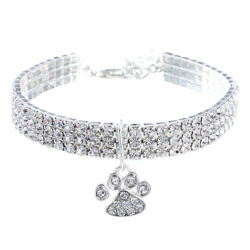 Pet Collar With Diamonds, Mixed-color Cat And Dog- Necklace Jewelry - Classy Collective