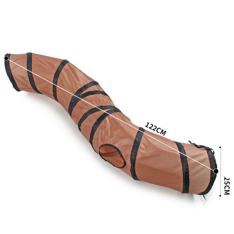 Pet Cat Bending S-shaped Collapsible Tunnel Toys - Classy Collective