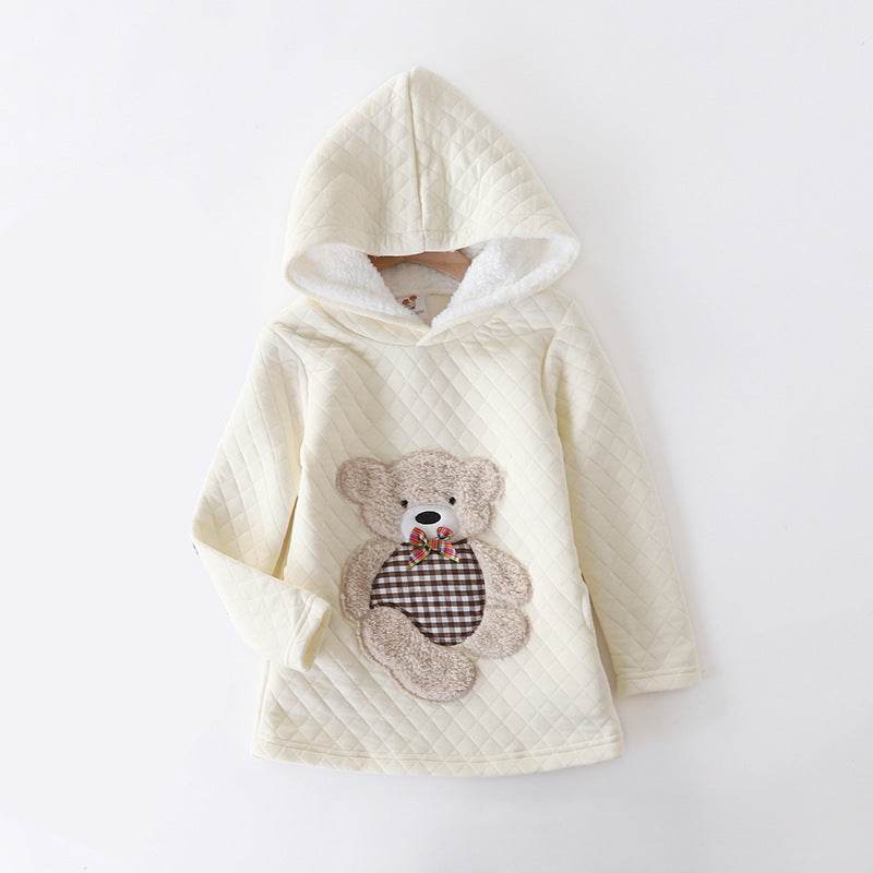Bear embroidered hooded jacket - Classy Collective