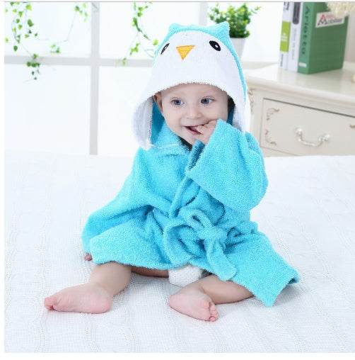 Children's Hooded Absorbent Animal-shaped Bathrobe - Classy Collective
