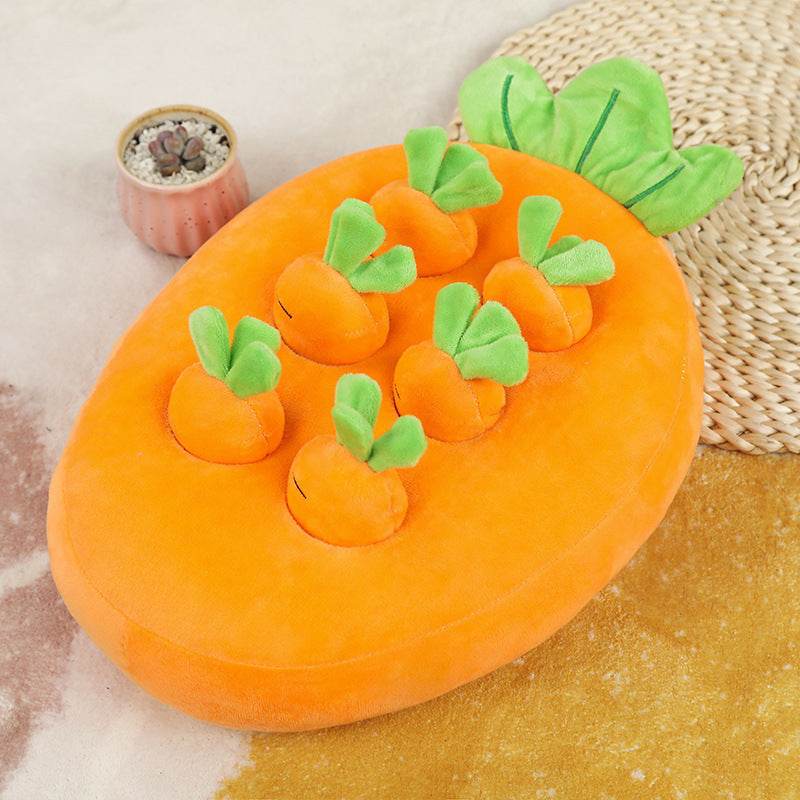 Carrot Pulling Doll Simulation Vegetable Field Plush for Pets - Classy Collective