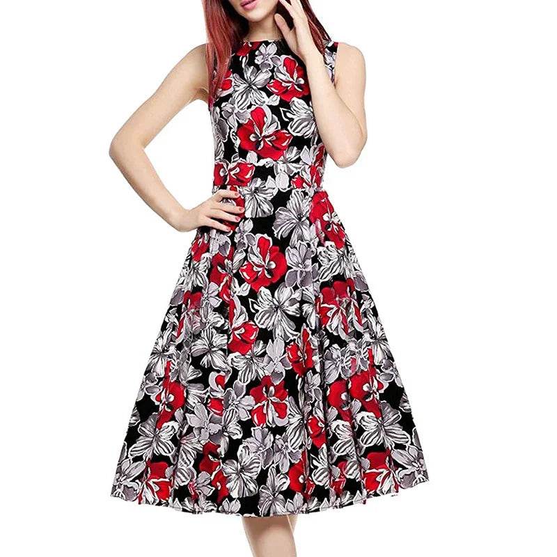 Vintage print dress - Classy Collective