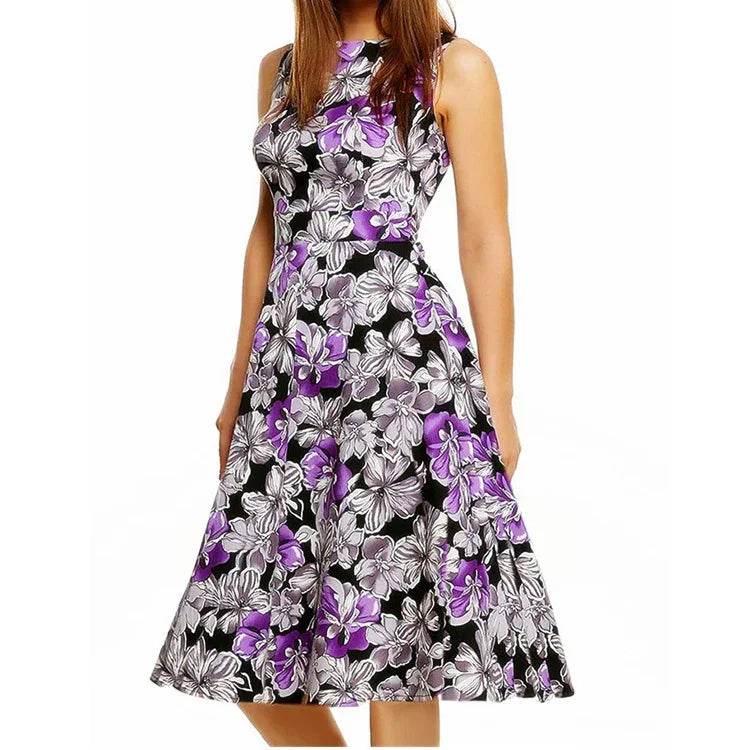 Vintage print dress - Classy Collective