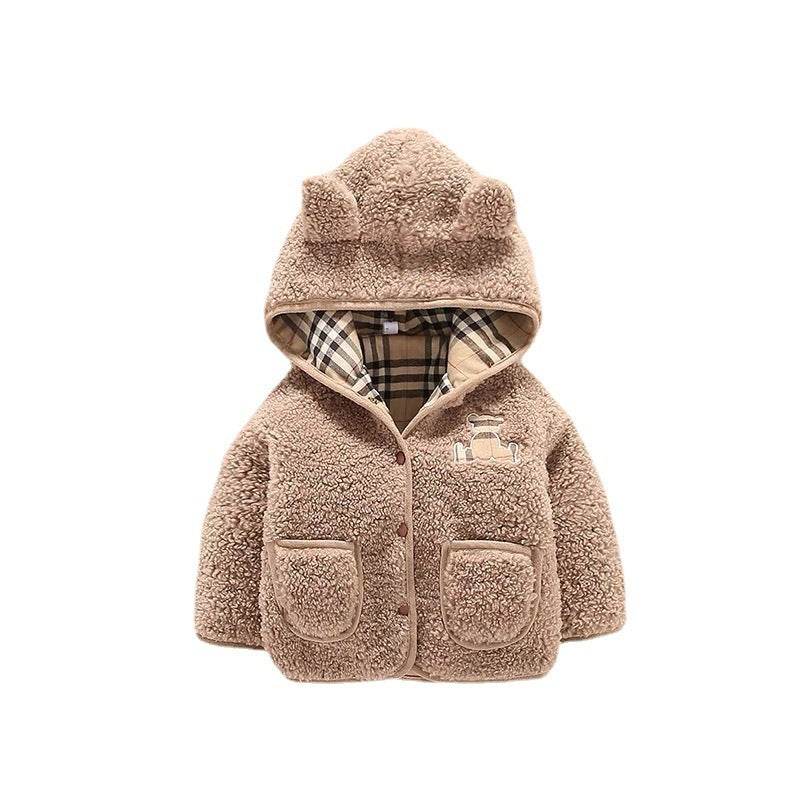 Lamb Cashmere Thickened Coat Girl's Cotton-padded Jacket - Classy Collective