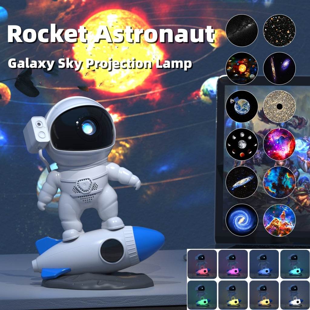 Rocket Astronaut Galaxy Starry Sky Projector Lamp - Classy Collective