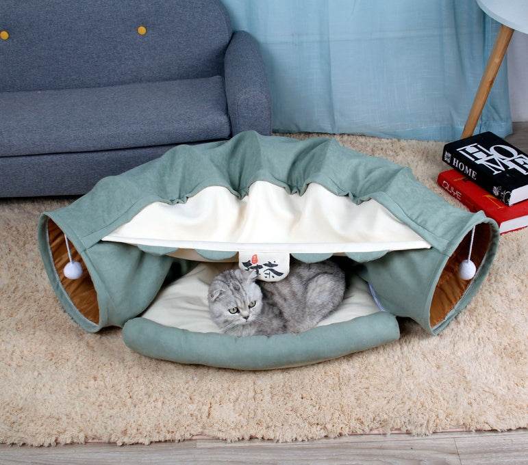 Pet Cats Tunnel Interactive Play Toy Mobile Collapsible - Classy Collective