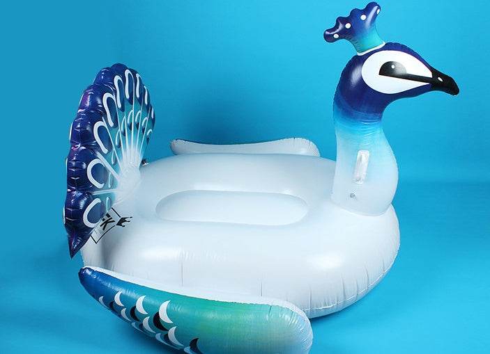 Giant Peacocks Pool Float Inflatable Mattress For Beach Swimming - Classy Collective