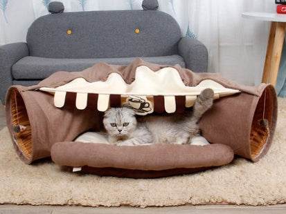 Pet Cats Tunnel Interactive Play Toy Mobile Collapsible - Classy Collective