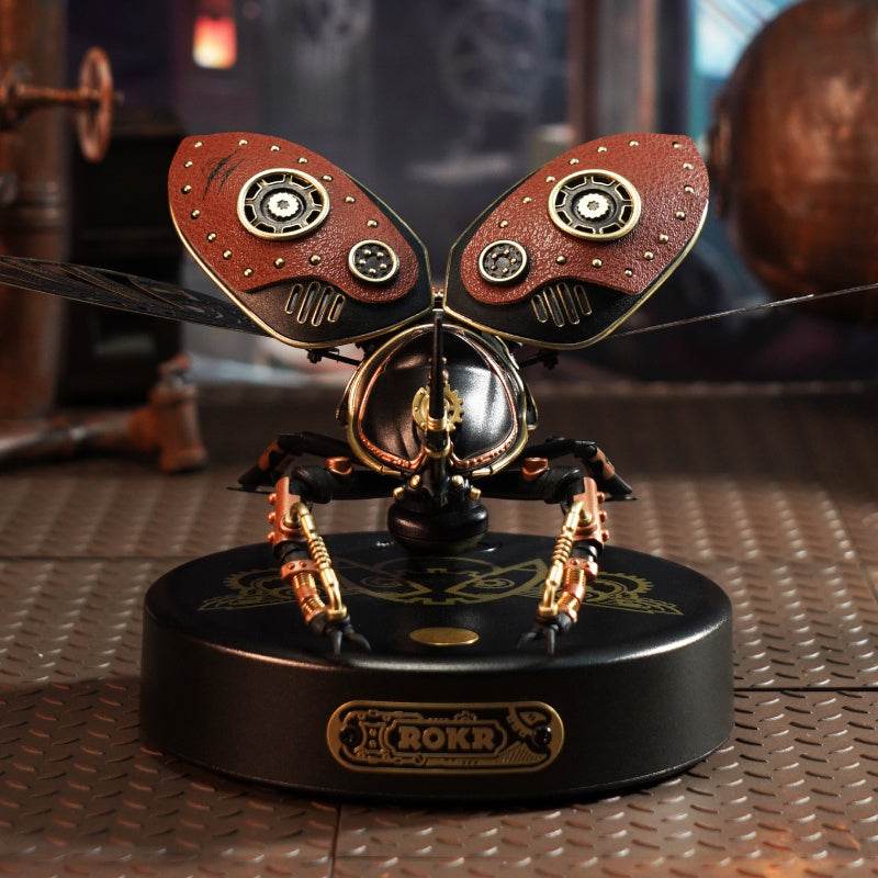 Robotime Rokr Metal 3D Puzzles Games Rhinoceros Beetle Punk Style Gift - Classy Collective