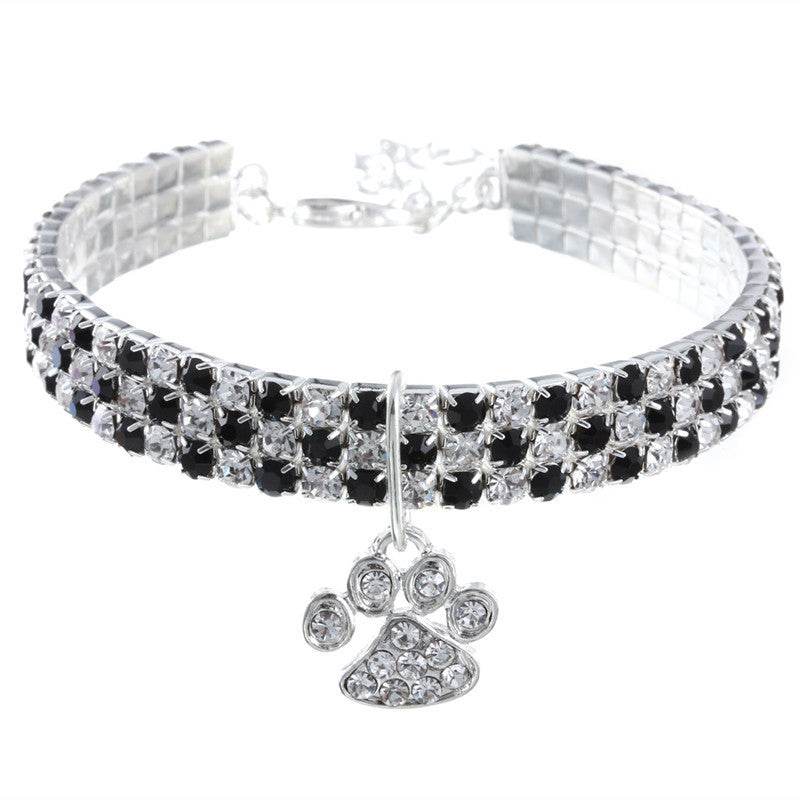Pet Collar With Diamonds, Mixed-color Cat And Dog- Necklace Jewelry - Classy Collective