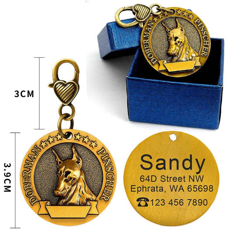 Custom Metal Engraved Dog ID Tag - Anti-lost Identity Card - Classy Collective
