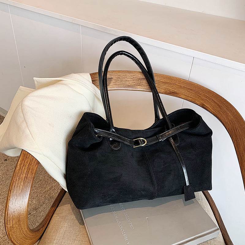 Retro Large-capacity Suede Shoulder Tote Bag - Classy Collective
