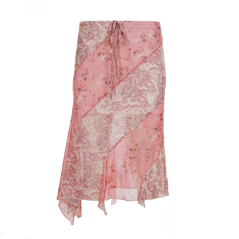 Sneaky Design Floral Flounce Irregular Long Dress - Classy Collective