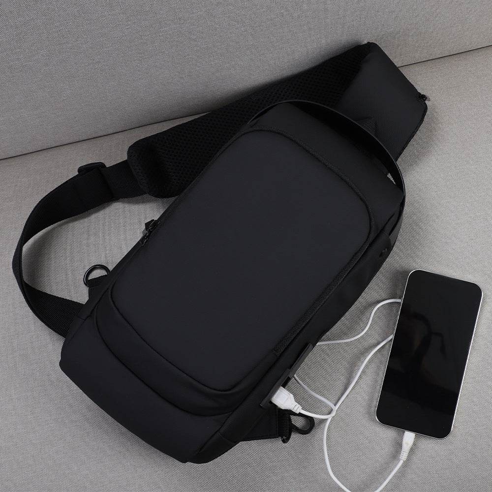 Men's Crossbody Sports USB Charging Shoulder Bag - Classy Collective