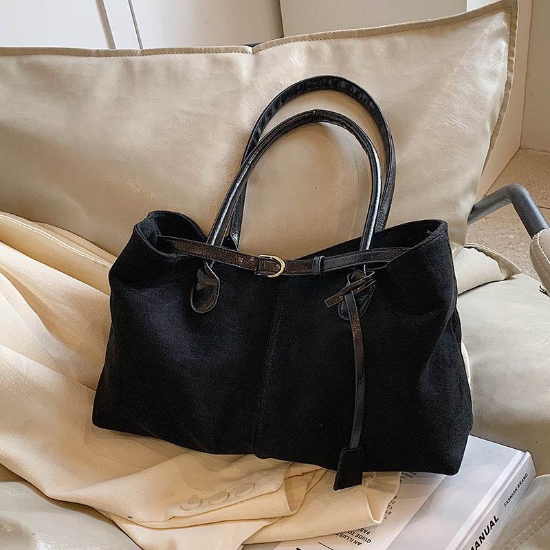 Retro Large-capacity Suede Shoulder Tote Bag - Classy Collective