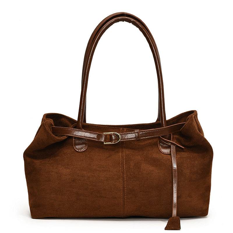 Retro Large-capacity Suede Shoulder Tote Bag - Classy Collective