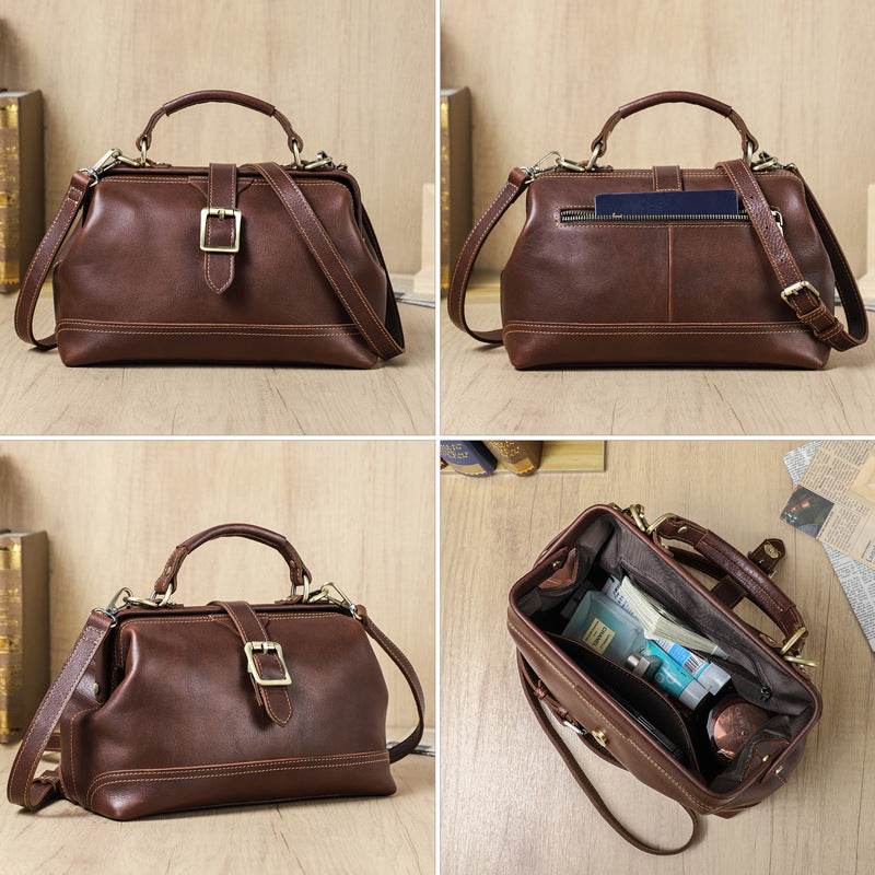 Top Layer Cowhide Dual-use Women's Shoulder Messenger Bag Large Capacity - Classy Collective
