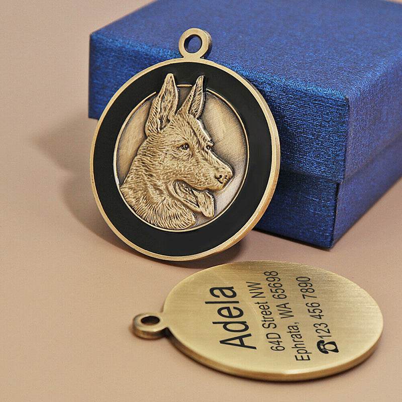 Anti-lost Card Dog Identity Tag- Metal Lettering - Classy Collective