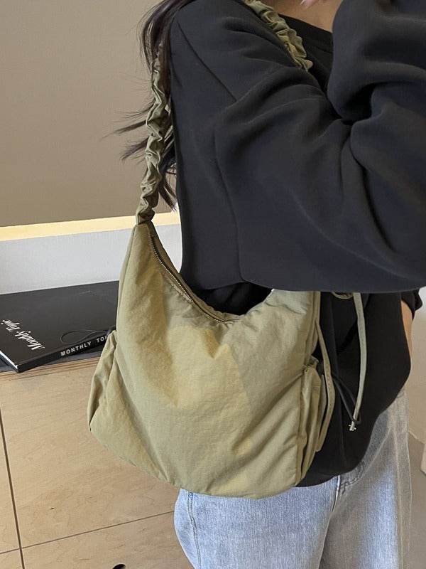 Canvas Shoulder Cotton-padded Casual Messenger Bag - Classy Collective