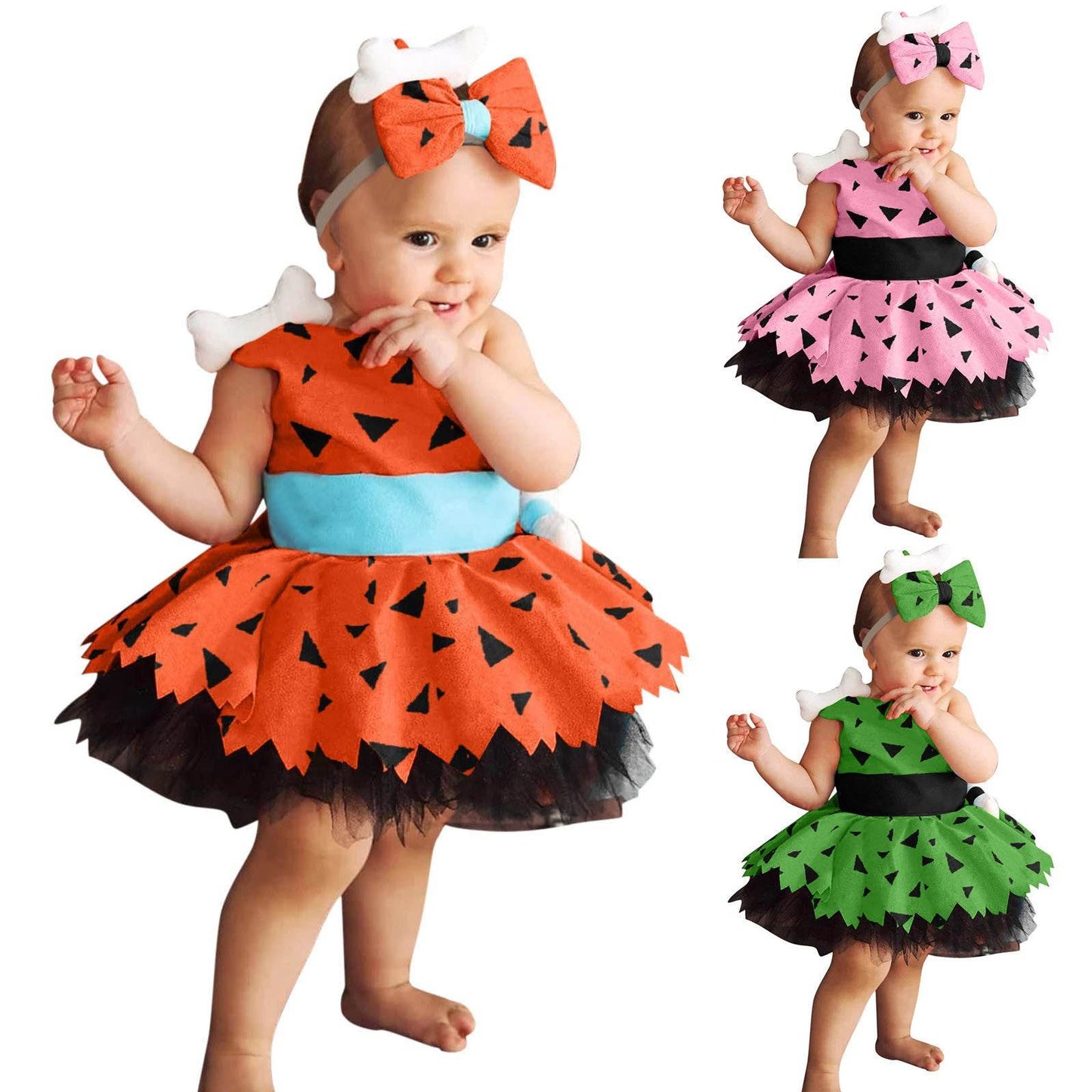 Girls Fashion Simple Halloween Mesh Costume Suit - Classy Collective